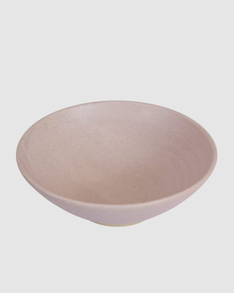 Hånddrejet morgenmadsskål - Støvet rosa mat