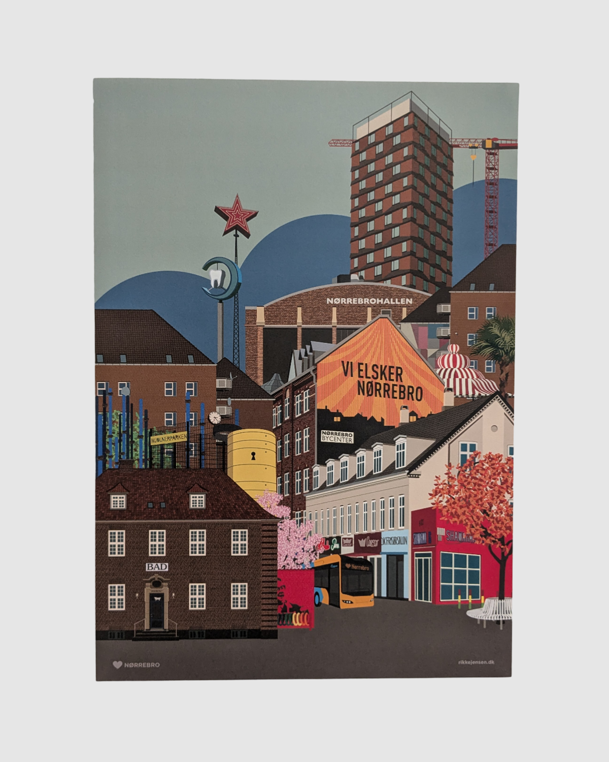 Collage - Vi elsker Nørrebro byplakat