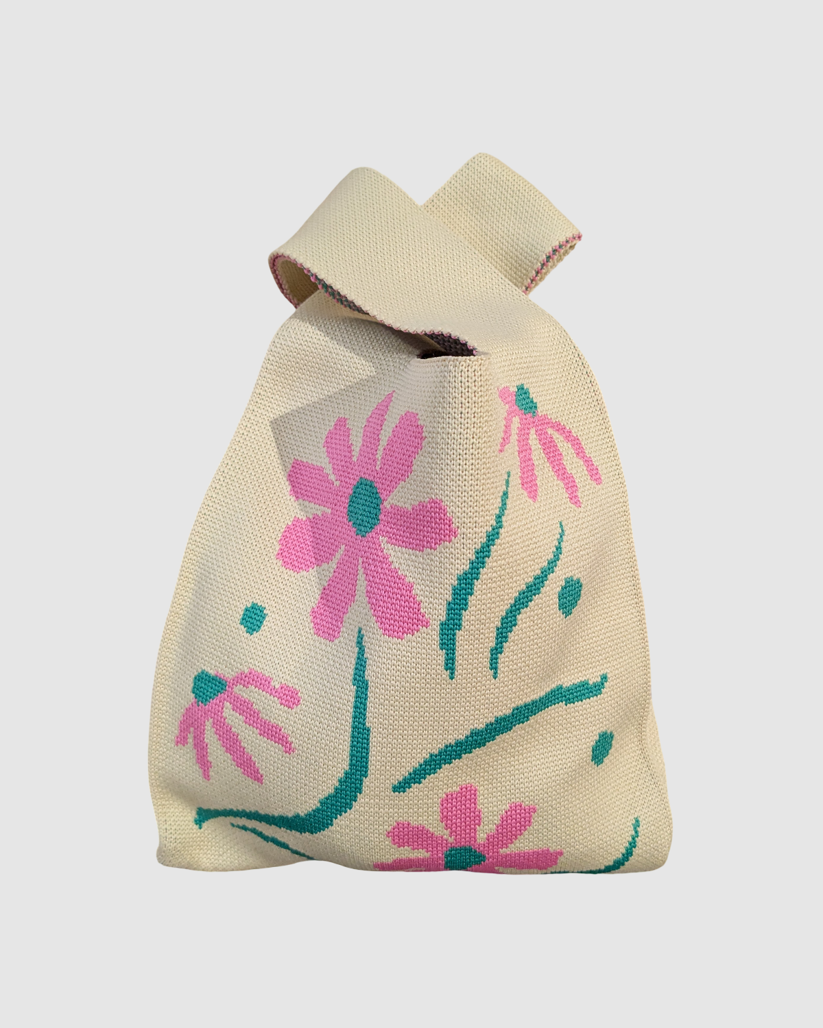 Tote bag fra Sydkorea - Sand med lyserøde blomster