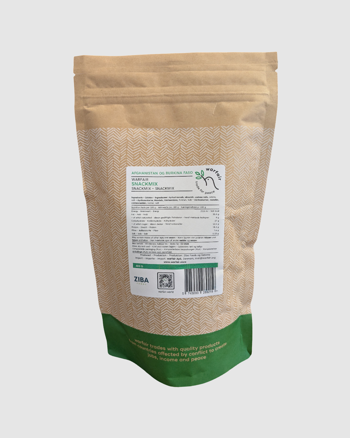 Høj kvalitets blandet snackmix fra Afghanistan og Burkina Faso