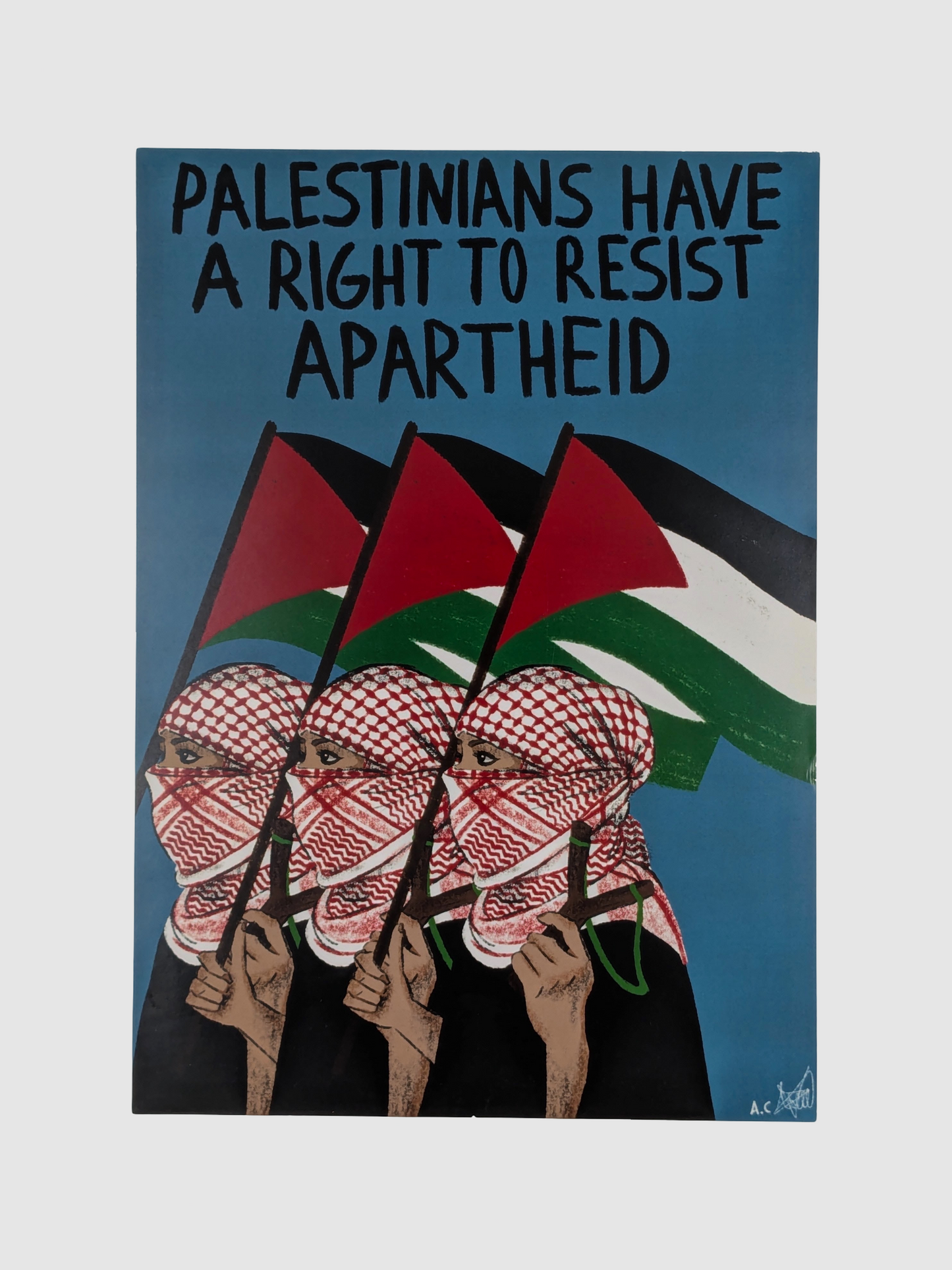 Støtteplakat Stop Annekteringen af Palæstina - Palestinians have a right to resist apartheid