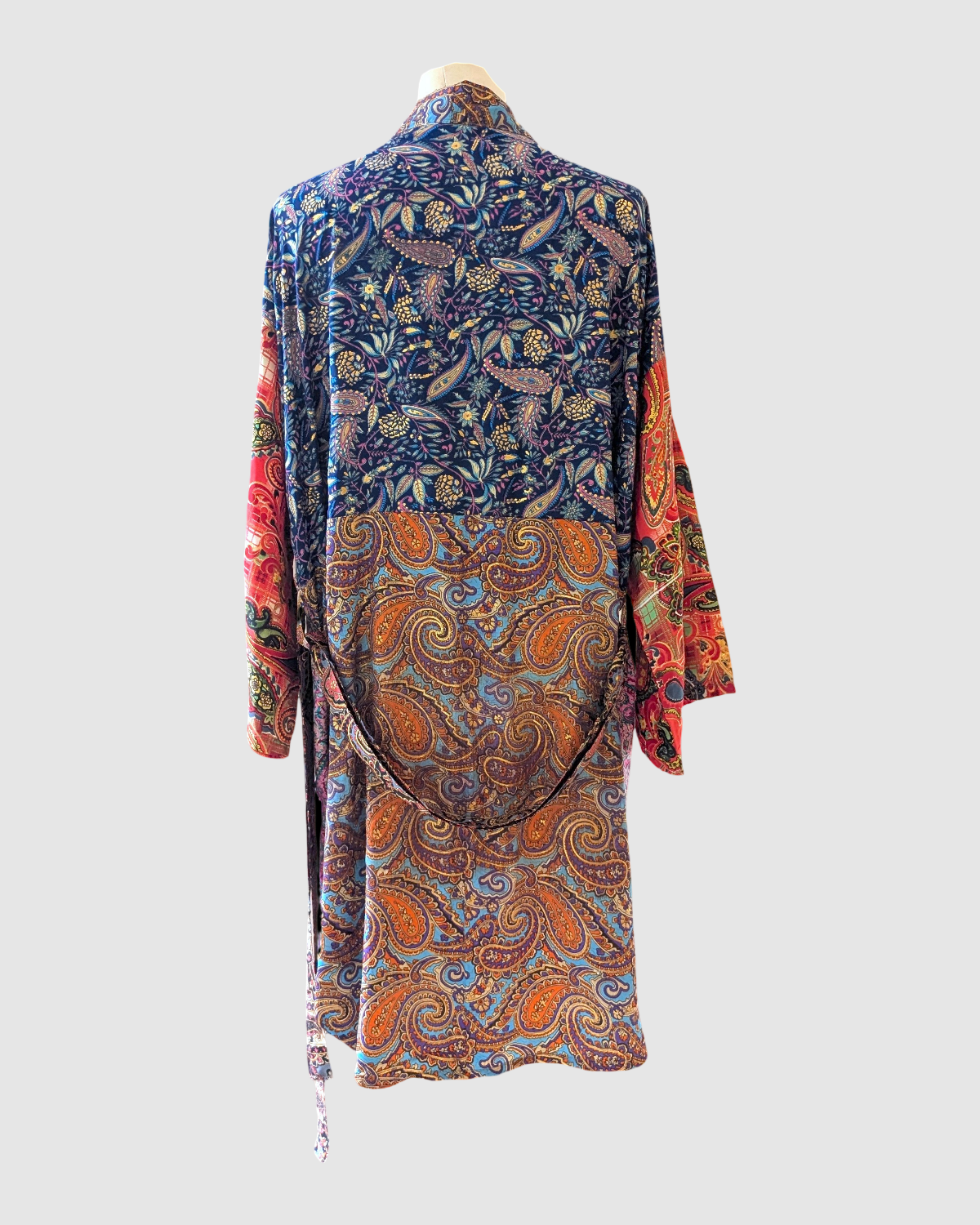 Plus size silke kimono fra Indien - Emma