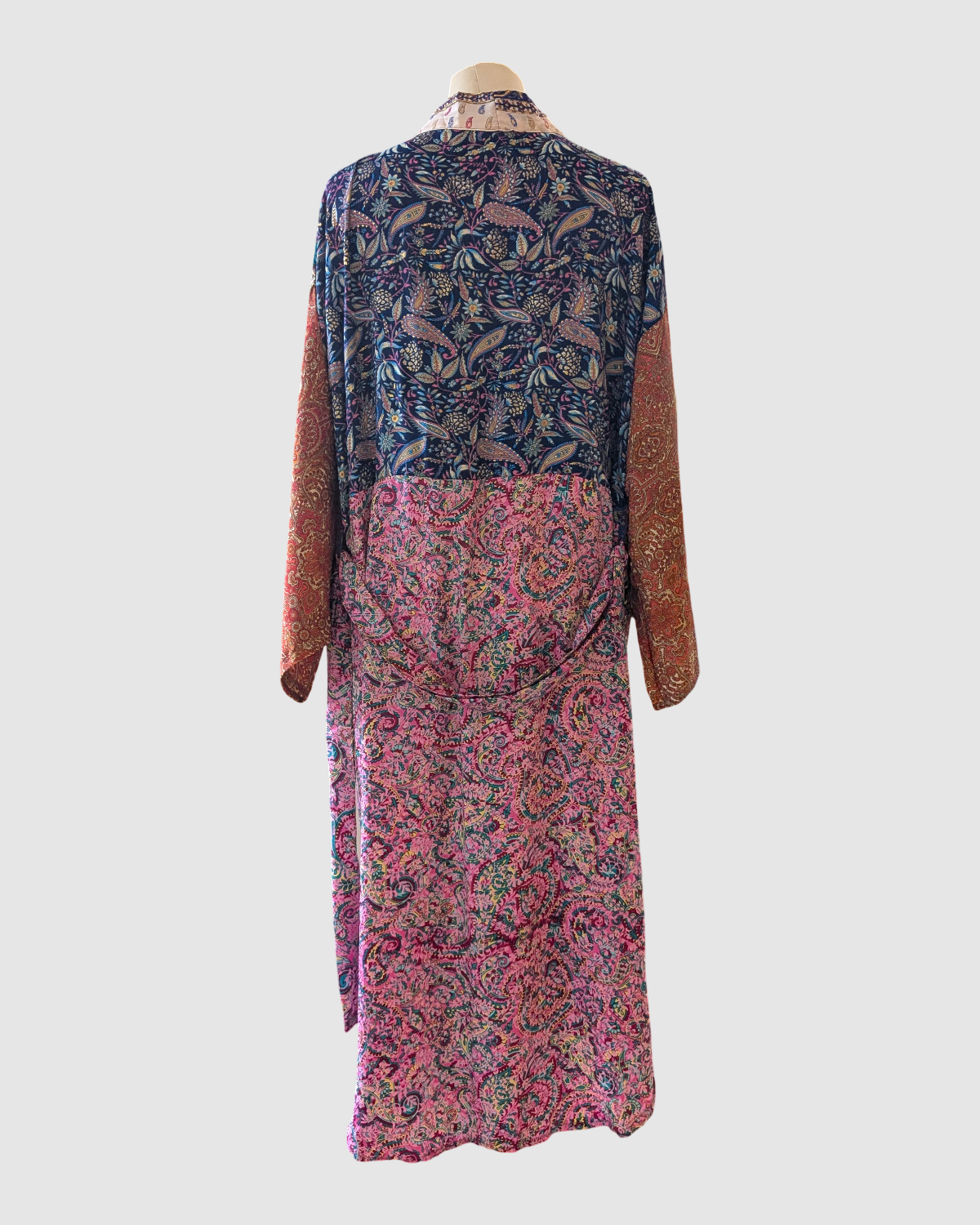 Plus size silke kimono fra Indien - Ramsha