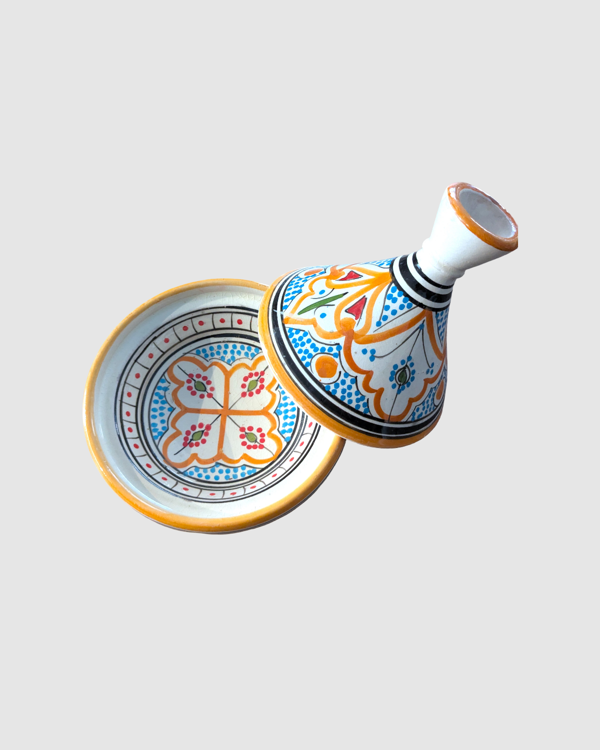 Håndlavet tagine - 16 cm. Orange