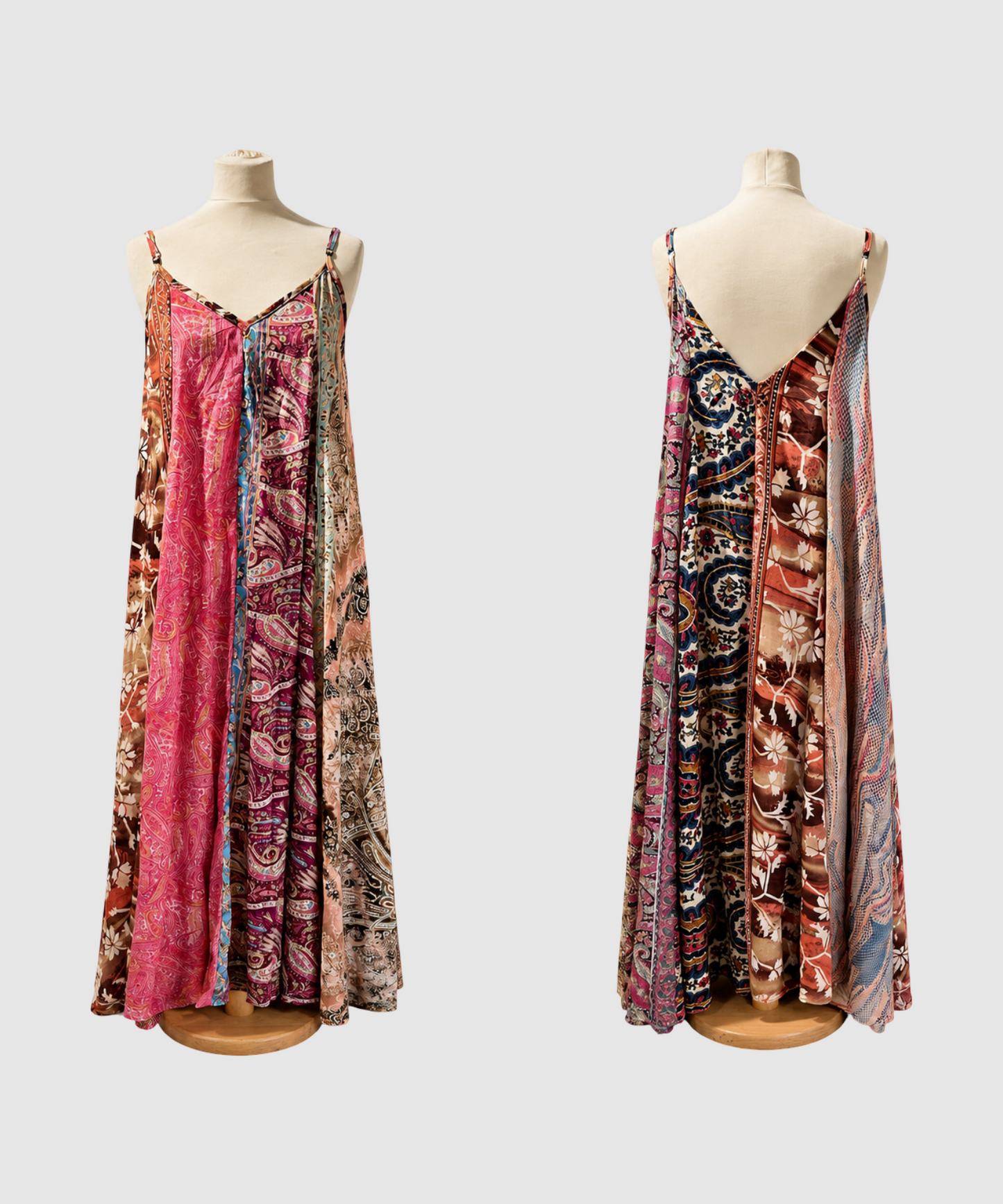 Maxi kjole i ren silke - Plus Size Riddhi