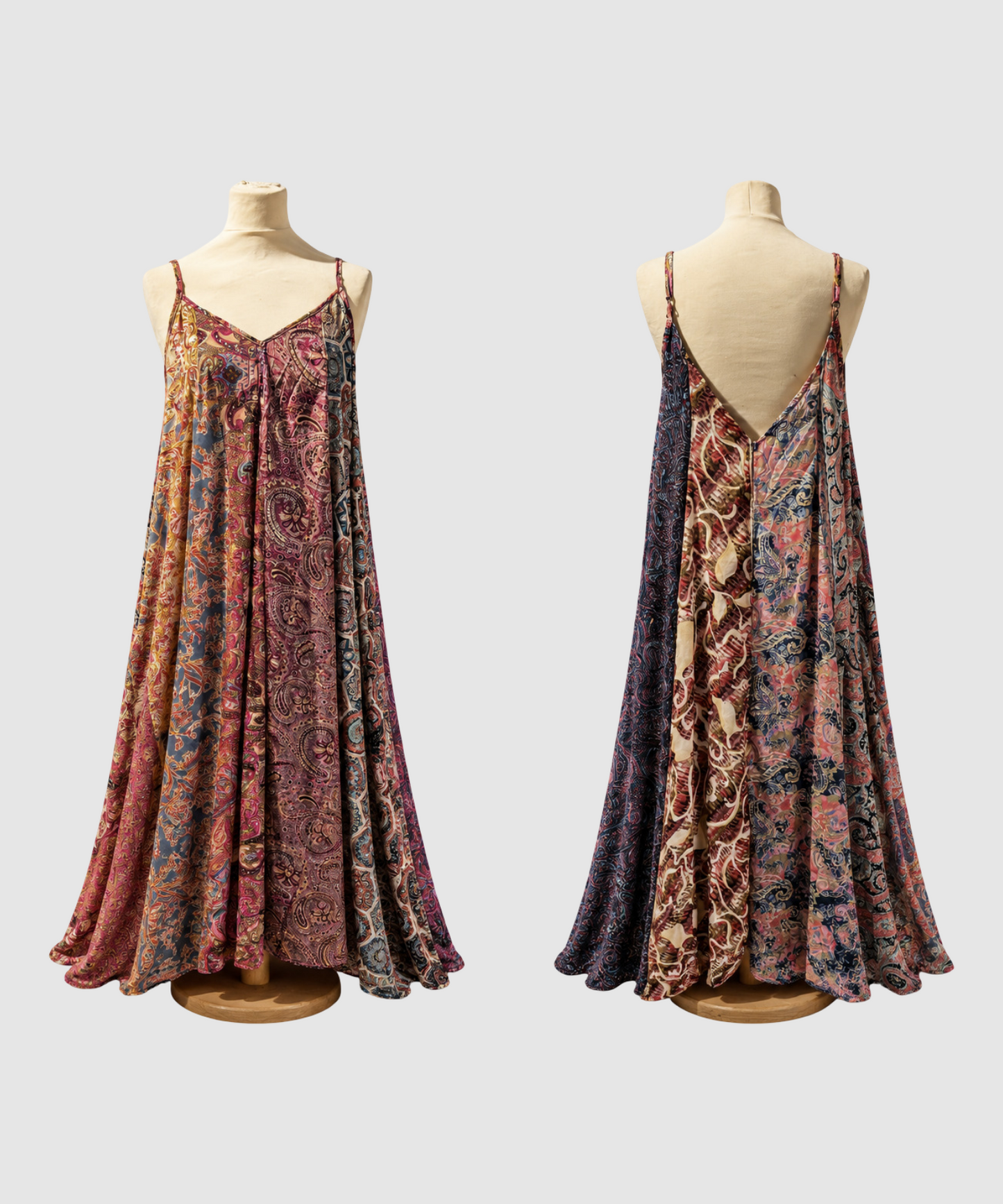 Maxi kjole i ren silke - Plus Size Kiara