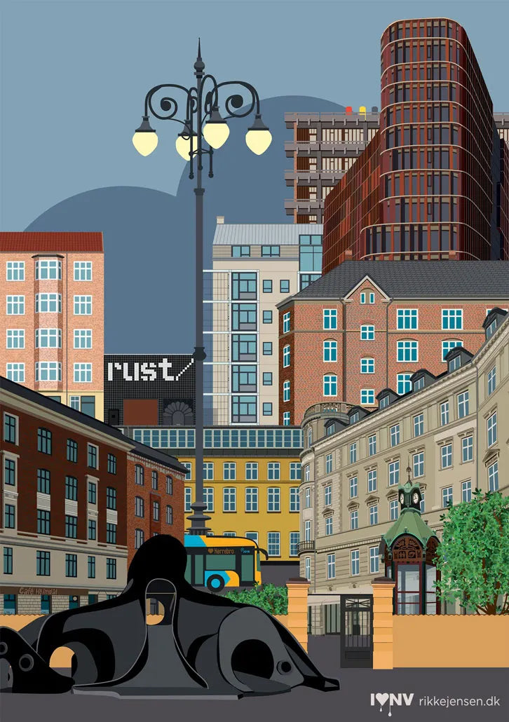 Den Sorte plads Rust byplakat