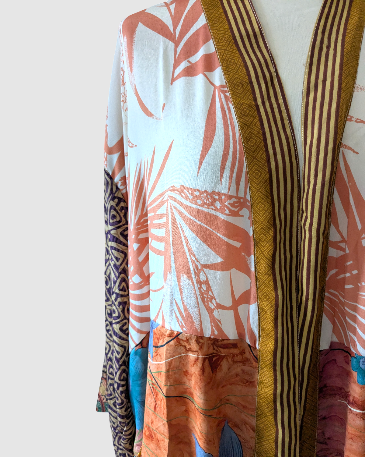 Plussize silke kimono fra Indien - Akhi