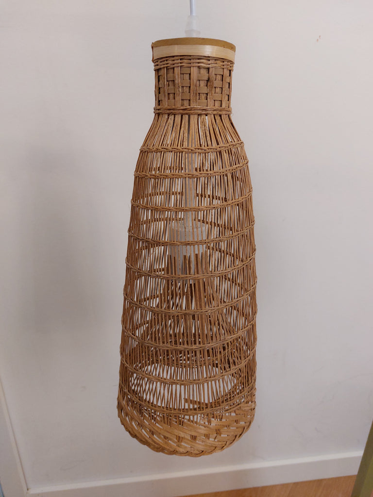 Loftlampe af bambus fibre