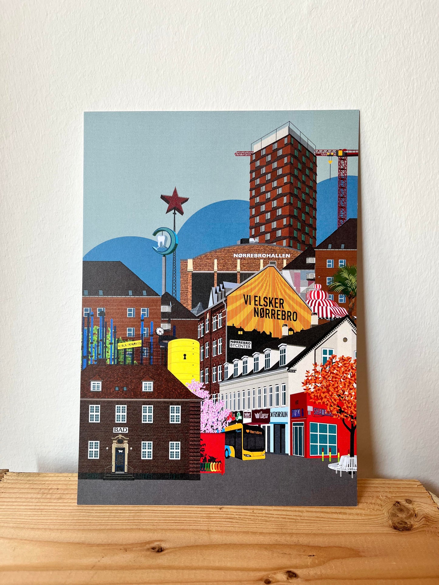 Kort A5 Collage - Vi elsker Nørrebro