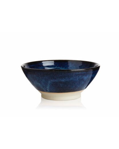 Hånddrejet morgenmadsskål - Laguneblå glaseret