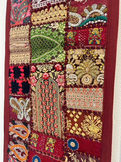 Vintage Sari – Vægophæng - Vinrød