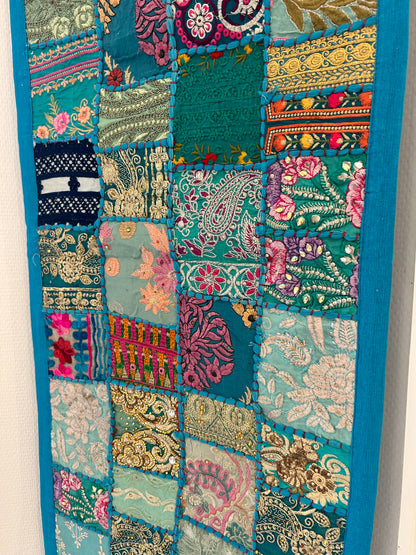 Vintage Sari – Vægophæng - Turkis