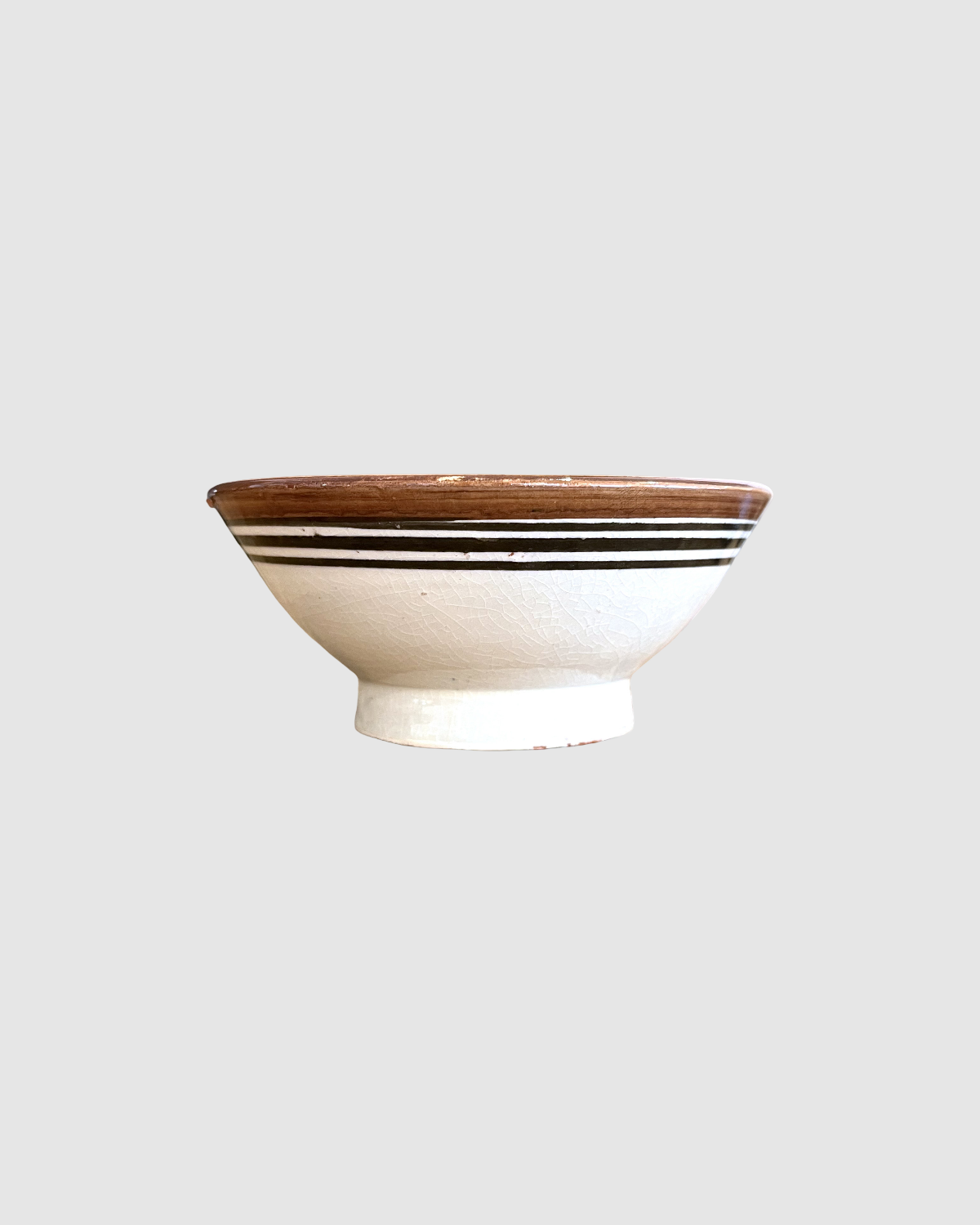Håndlavet tapas skål fra Marokko - 12 cm Brun/grøn