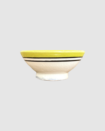 Håndlavet nøddeskål fra Marokko - 9 cm. Gul
