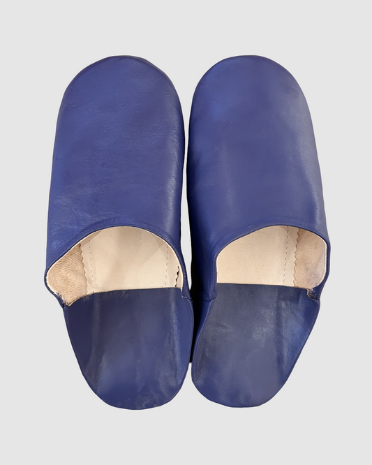 Bløde, håndlavede sutsko i læder fra Marokko – komfort og bæredygtighed i ét. lavendel str. 40