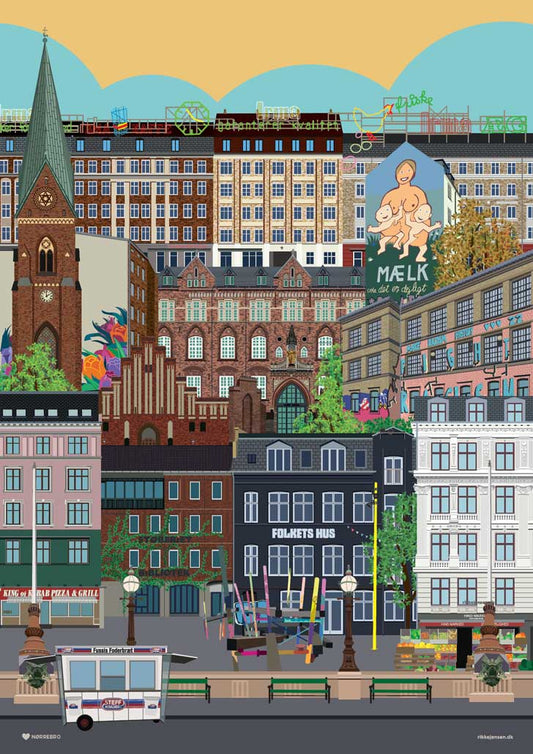 Blågårdsgade Folkets Hus byplakat