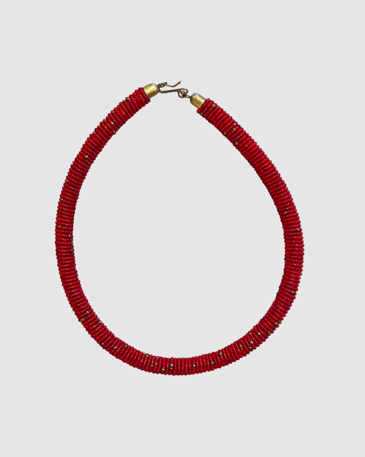 Håndlavet Maasai perlehalskæde