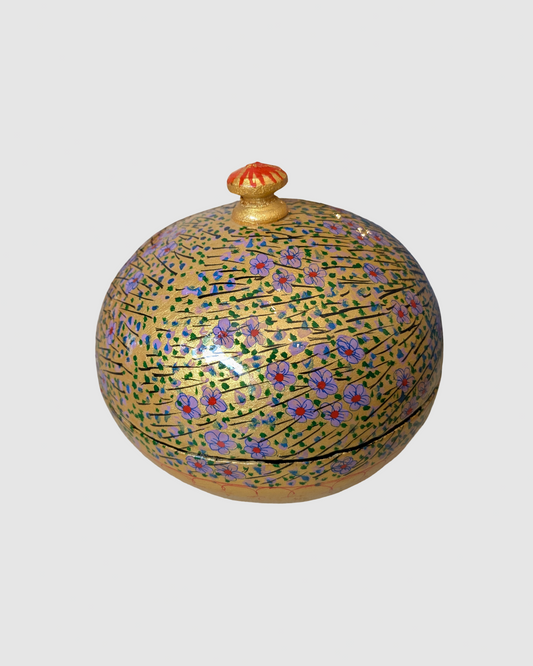 Håndmalet æske af papmache