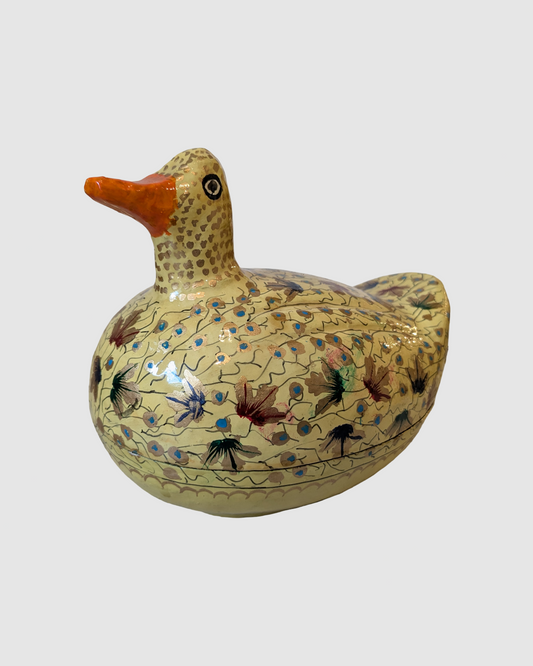 Håndmalet æske af papmache