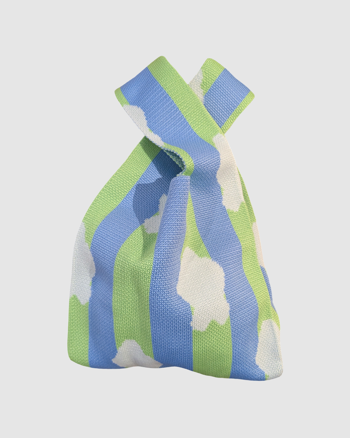 Tote bag fra Sydkorea - Blå/grøn stribet