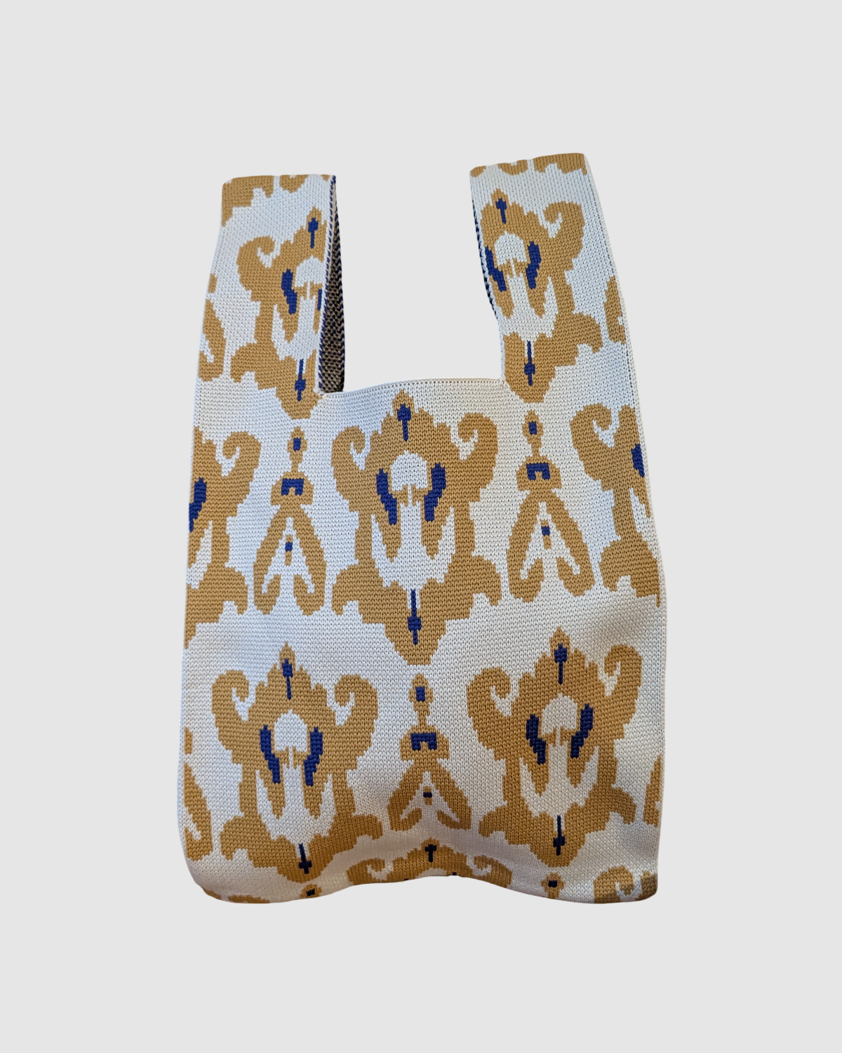 Tote bag fra Sydkorea - Sand med sennepsgult mønster