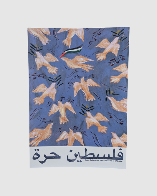 Støtteplakat Music4Aida - Free Palestine