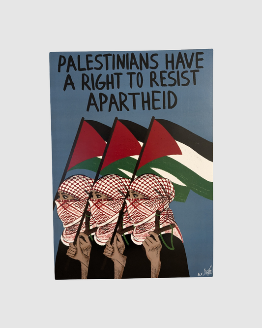 Støtteplakat Stop Annekteringen af Palæstina - Palestinians have a right to resist apartheid