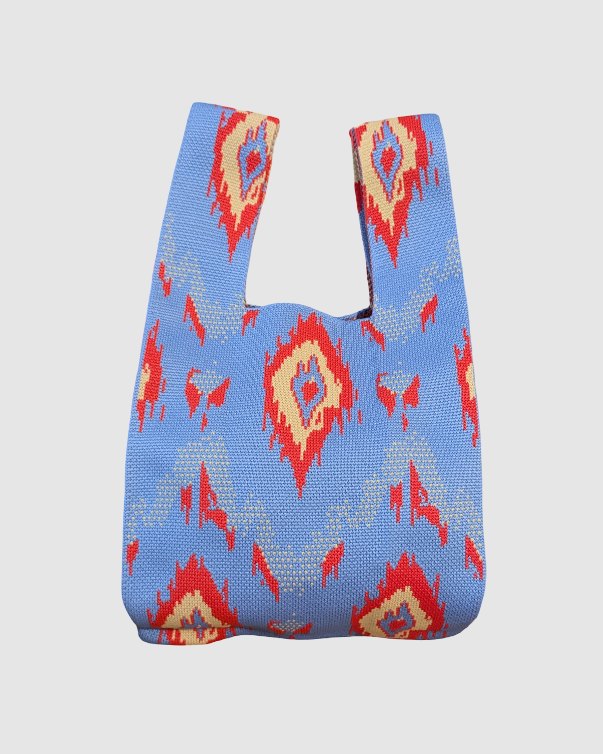 Tote bag fra Sydkorea - Blå med rødt mønster