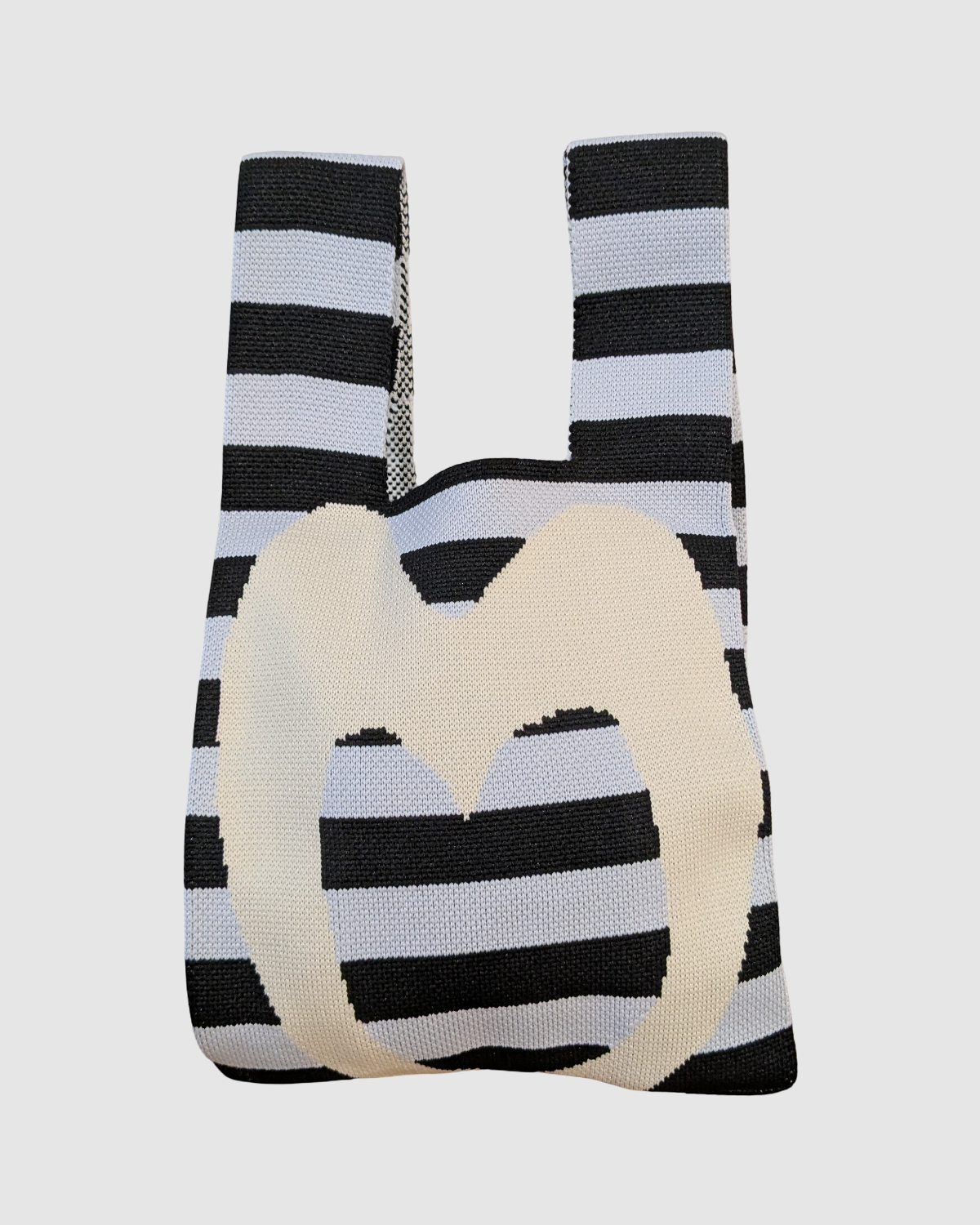 Tote bag fra Sydkorea - Stribet sort