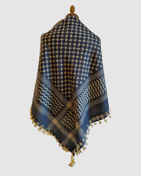 Grå Palæstinensisk kufiya tørklæde – autentisk fra Amman