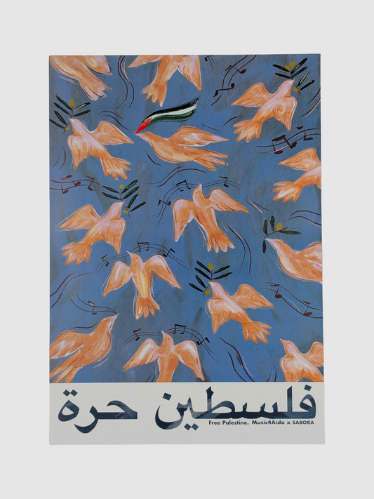 Støtteplakat Music4Aida - Free Palestine
