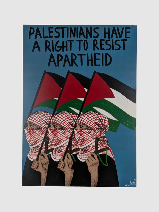 Støtteplakat Stop Annekteringen af Palæstina - Palestinians have a right to resist apartheid