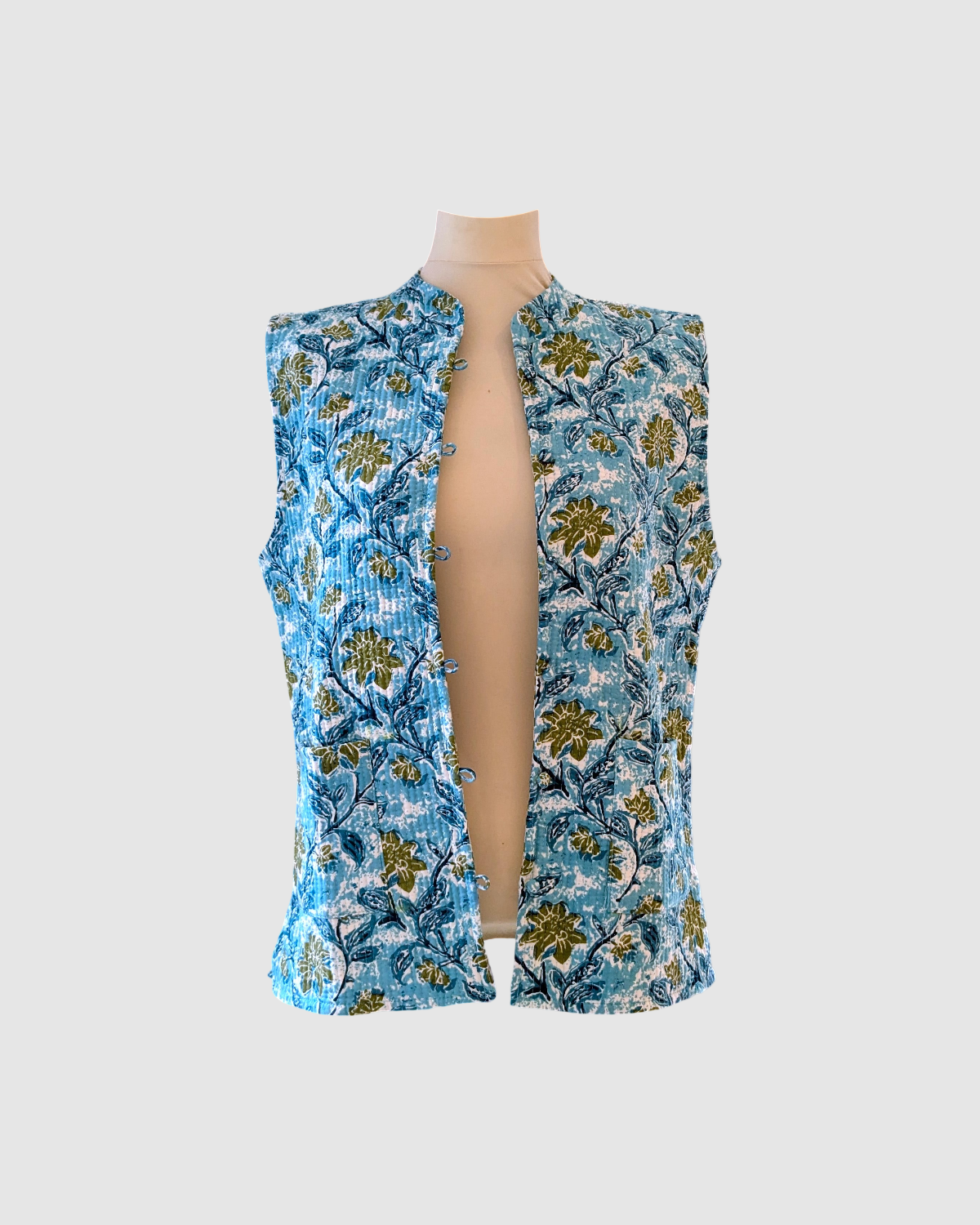 Sommer veste fre Indien - Blå / Zigzag