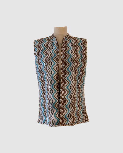 Sommer veste fre Indien - Brun / Zigzag