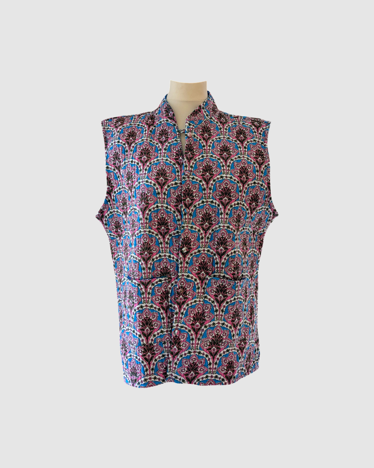 Sommer veste fre Indien - Blå / Blomstret
