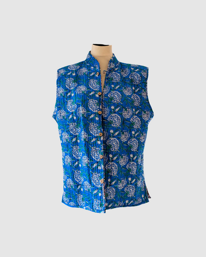 Sommer veste fre Indien - Blå / Blomstret