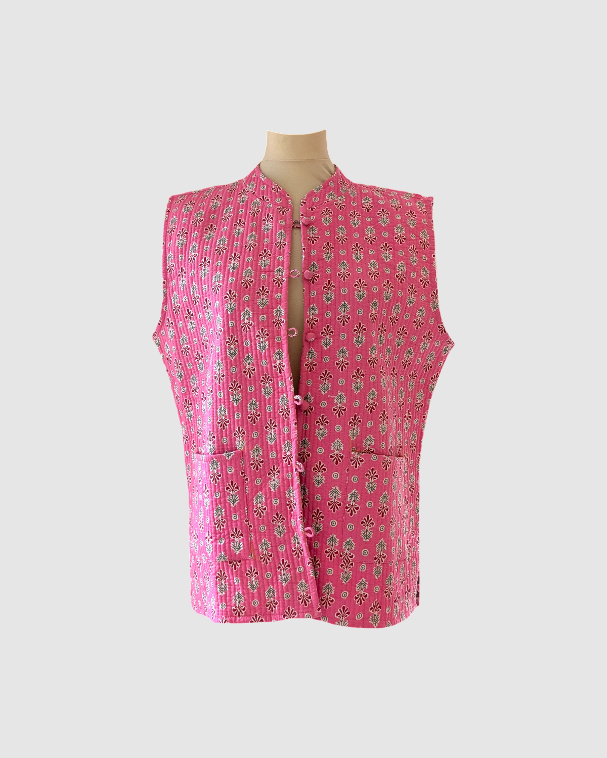 Sommer veste fre Indien - Pink / Zigzag