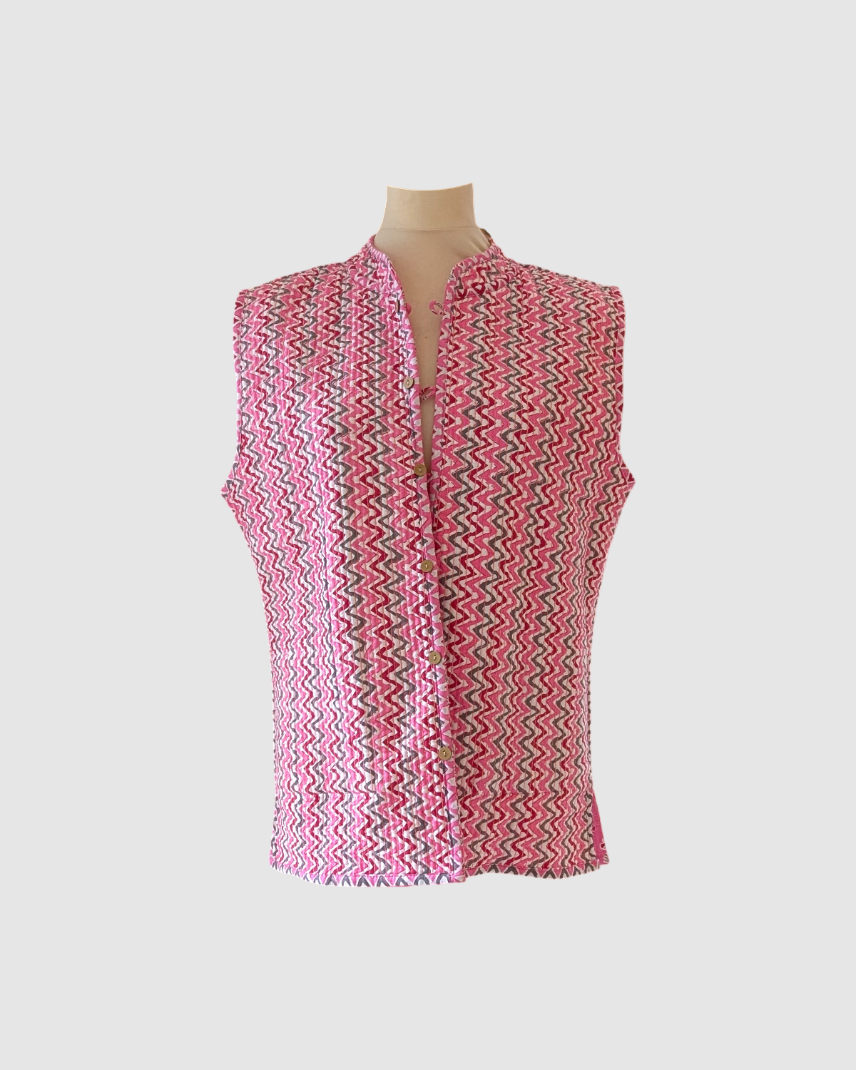 Sommer veste fre Indien - Pink / Zigzag