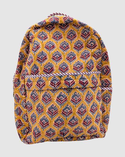 Quilted rygsæk - sennepsgul