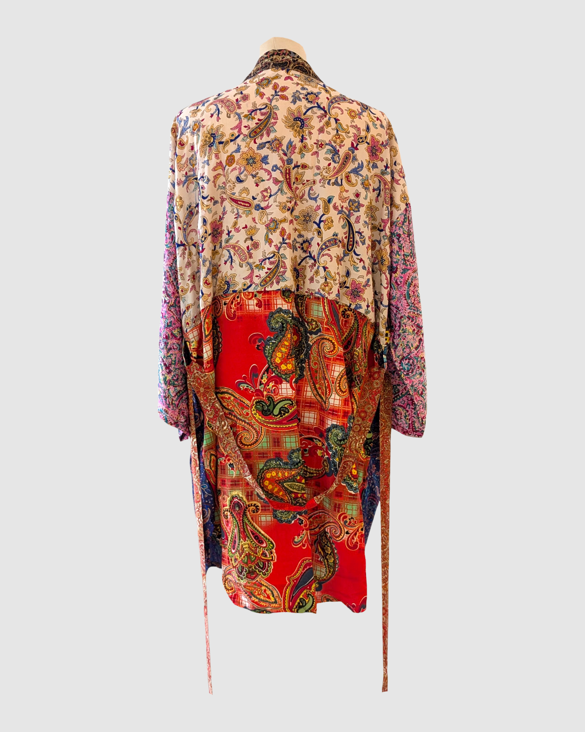Plus size silke kimono fra Indien - Zunaira