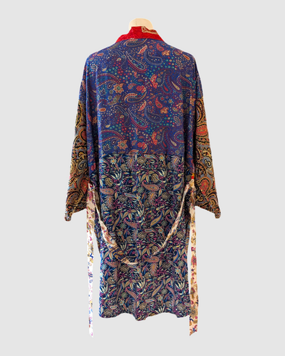 Plus size silke kimono fra Indien - Rania