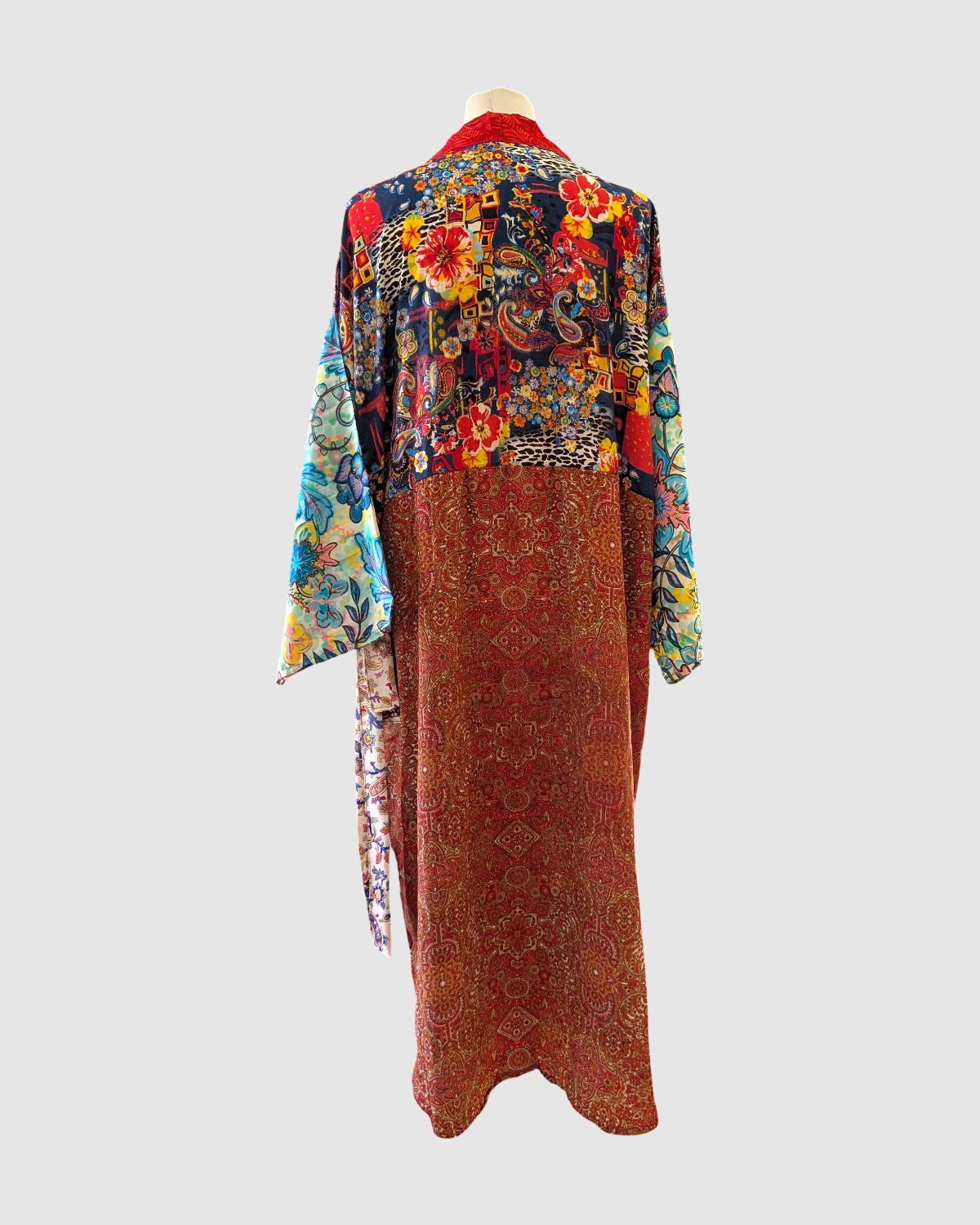 Plus size silke kimono fra Indien - Ziyan