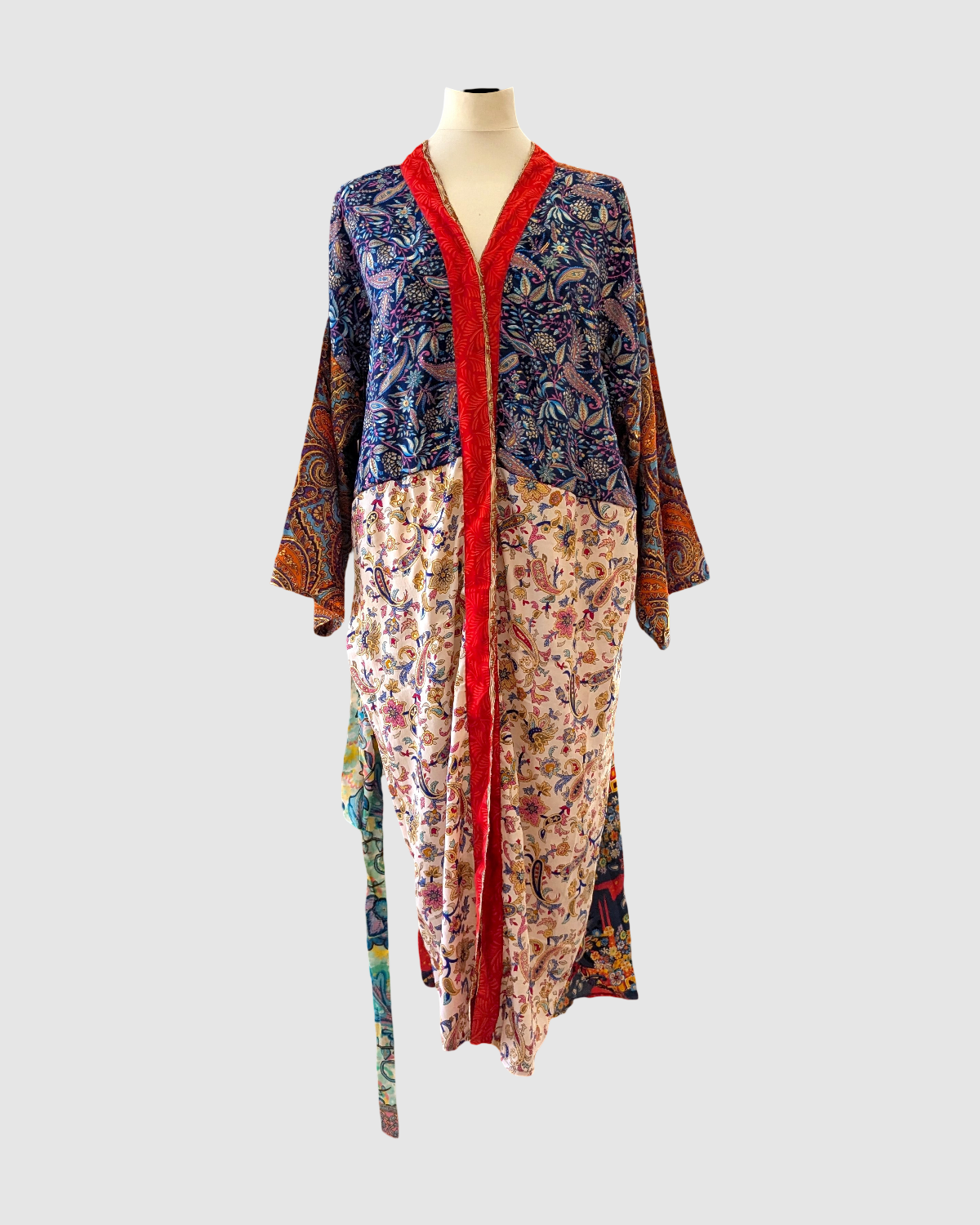 Plus size silke kimono fra Indien - Samar