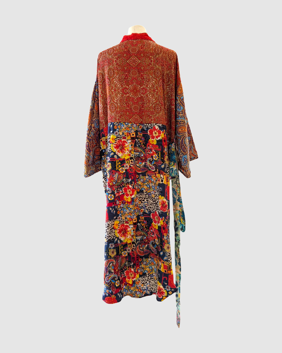 Plus size silke kimono fra Indien - Samar