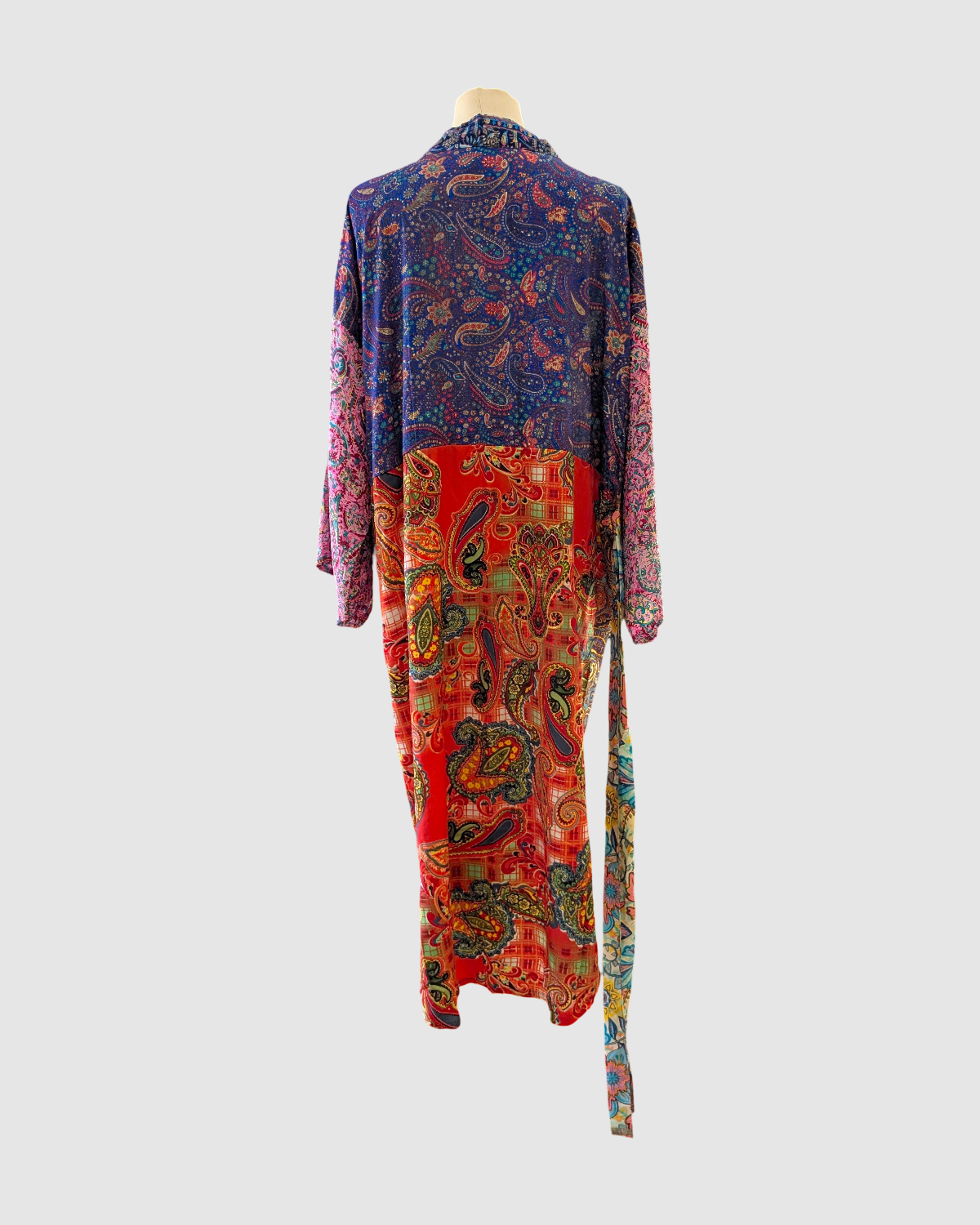 Plus size silke kimono fra Indien - Janan