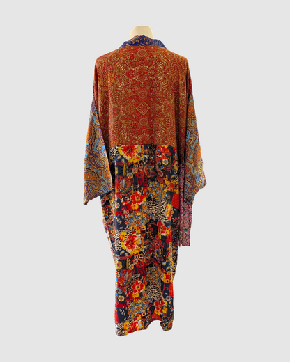 Plus size silke kimono fra Indien - Huda