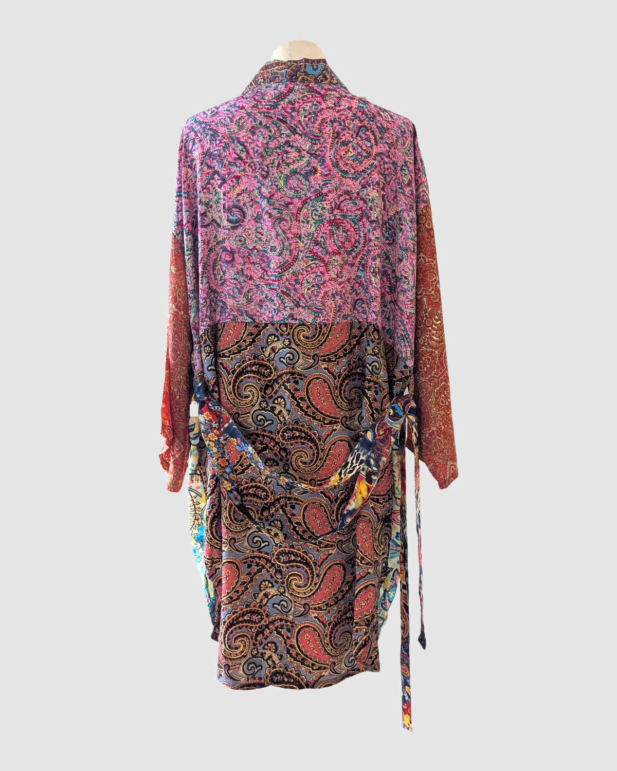 Plus size silke kimono fra Indien - Greta