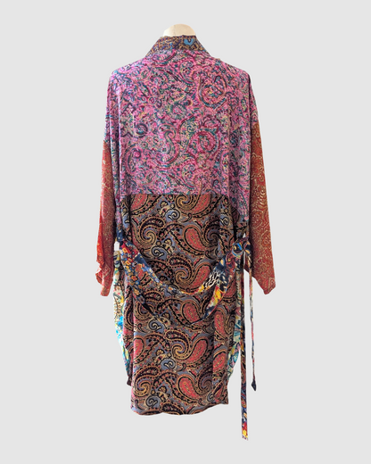 Plus size silke kimono fra Indien - Greta