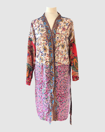 Plus size silke kimono fra Indien - Emma
